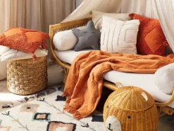 Coperta KHARI Cotone 125 x 150 cm Arancione