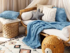 Coperta KHARI Cotone 125 x 150 cm Azzurro