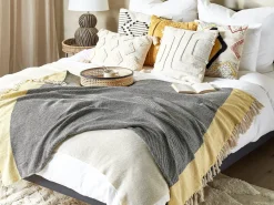 Coperta LAPU Cotone 125 x 150 cm Senape