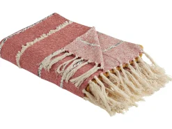 Coperta NAIKHU Cotone 130 x 170 cm Rosso chiaro