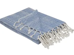 Coperta TILMI Cotone 130 x 160 cm Blu