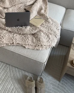 Coperta VELLA Cotone 150 x 200 cm Beige chiaro