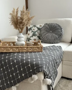Coperta YASAM Cotone 125 x 150 cm Beige sabbia