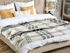 Coperta YUVALI Cotone 130 x 170 cm Bianco