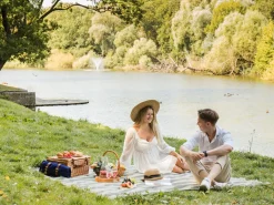 Coperta per picnic MOUZA 200 x 200 cm Beige