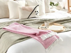 Coperta TANGIER Cotone 130 x 160 cm Rosa