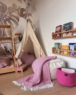 Coperta TANGIER Cotone 130 x 160 cm Rosa