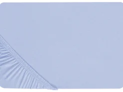 Coprimaterasso elasticizzato JANBU Cotone 200 x 200 cm Azzurro
