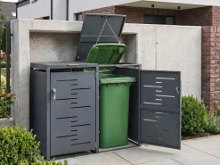 Copri-pattumiera 480 L PERISSA Doppio Metallo Grigio scuro
