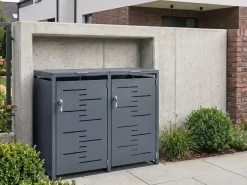 Copri-pattumiera 480 L PERISSA Doppio Metallo Grigio scuro