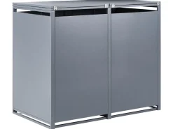 Copri-pattumiera 480 L PIACENZA Doppio Metallo Grigio scuro