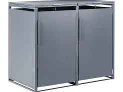 Copri-pattumiera 480 L PIACENZA Doppio Metallo Grigio scuro