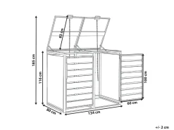 Copri-pattumiera 480 L POLICORO Doppio Metallo Grigio scuro