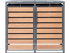 Copri-pattumiera 480 L POLICORO Doppio Metallo Grigio scuro