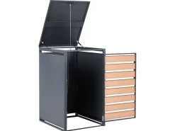 Copri-pattumiera 240 L POLICORO Metallo Grigio scuro