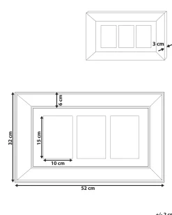 Cornice per 3 foto DABOLA Rame