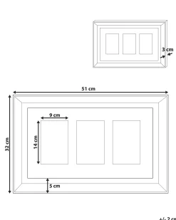 Cornice per 3 foto DALABA Argento