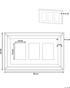 Cornice per 3 foto MAKENI Argento