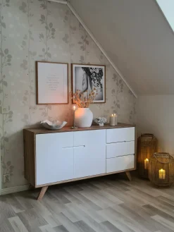 Credenza a 2 ante FORESTER Marrone/Bianco