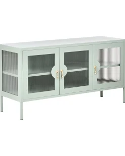 Credenza a 3 ante GLEORA Metallo Verde menta
