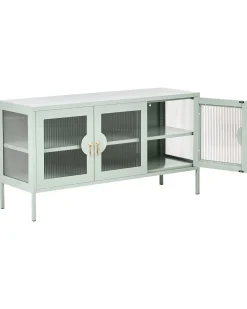 Credenza a 3 ante GLEORA Metallo Verde menta