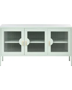 Credenza a 3 ante GLEORA Metallo Verde menta