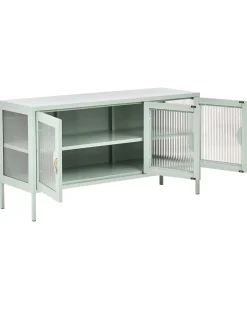 Credenza a 3 ante GLEORA Metallo Verde menta