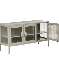 Credenza a 3 ante GLEORA Metallo Beige chiaro