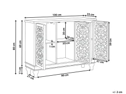 Credenza a 3 ante KATHERINE Bianco