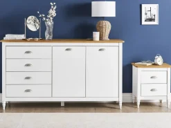 Credenza a 2 ante SHILLINGTON Legno di pino Bianco