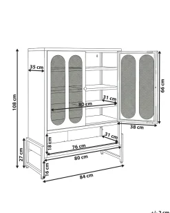 Credenza a 2 ante SOLETTA Metallo Verde menta