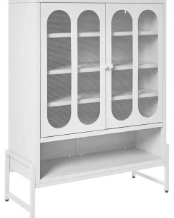 Credenza a 2 ante SOLETTA Metallo Bianco