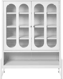 Credenza a 2 ante SOLETTA Metallo Bianco