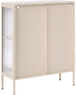 Credenza espositiva in vetro SARRE Metallo 90 cm Beige