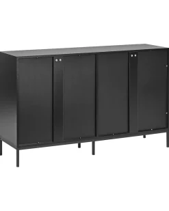 Credenza espositiva in vetro LANGFORD 137 cm Nero