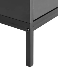 Credenza espositiva in vetro LANGFORD 137 cm Nero