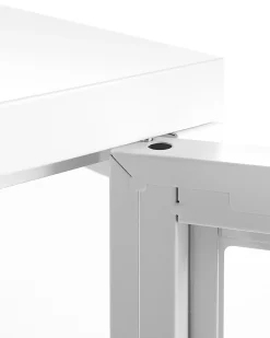 Credenza espositiva in vetro LED NEWPORT Metallo 115 cm Bianco