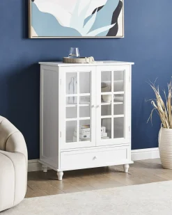 Credenza espositiva in vetro CARLET 71 cm Bianco