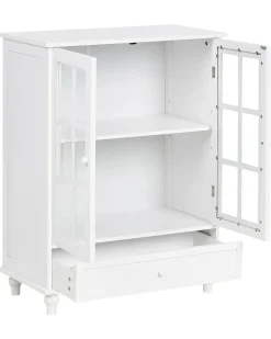 Credenza espositiva in vetro CARLET 71 cm Bianco
