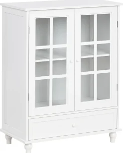 Credenza espositiva in vetro CARLET 71 cm Bianco