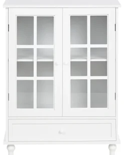 Credenza espositiva in vetro CARLET 71 cm Bianco