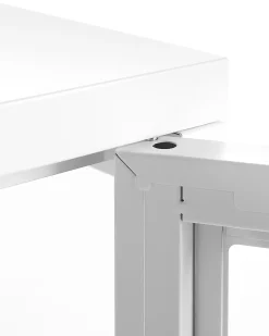 Credenza espositiva in vetro NEWPORT Metallo 115 cm Bianco