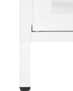 Credenza espositiva in vetro NEWPORT Metallo 115 cm Bianco