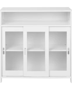 Credenza espositiva in vetro CRABTREE 86 cm Bianco