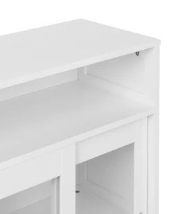 Credenza espositiva in vetro CRABTREE 86 cm Bianco