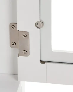 Credenza espositiva in vetro con ripiano INLET 80 cm Bianco