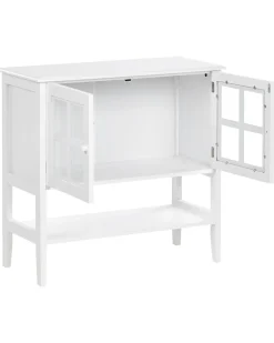 Credenza espositiva in vetro con ripiano INLET 80 cm Bianco