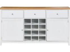 Credenza portavini LUCASTON Bianco