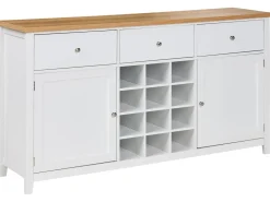 Credenza portavini LUCASTON Bianco