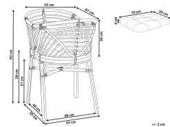 Culla Rattan GRUISSAN 50 x 70 cm Naturale